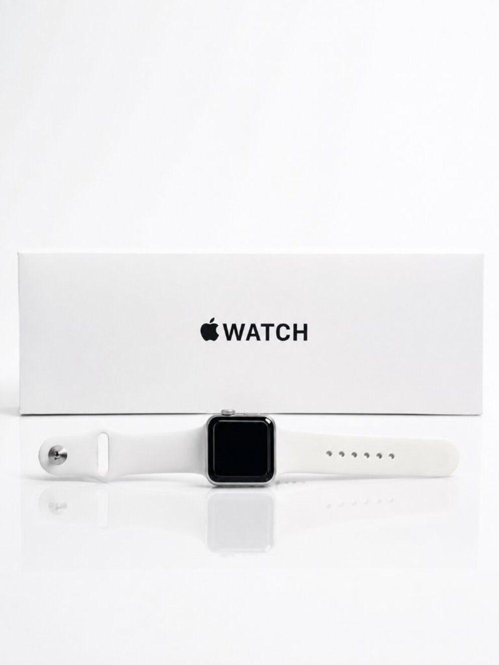 APPLE Watch Series 3 38 mm Silver Aluminum Smartwatch Reset White Sport Band